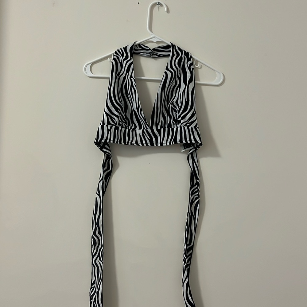 zebra crop top